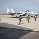 Japan Air Self Defense Force aircrews during a scramble demonstration, Aomori Air Base, April 2017.